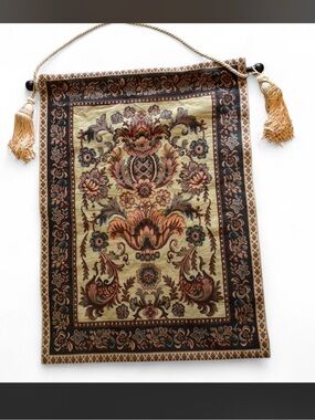 Vintage The Bombay Company Hanging Wall Floral Tuscan Mom Tapestry